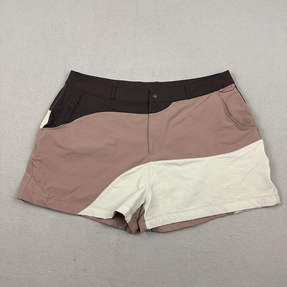 Outdoor Voices Shorts Women 2XL Mauve Beige Rectrek Hiking Trail Chino XXL